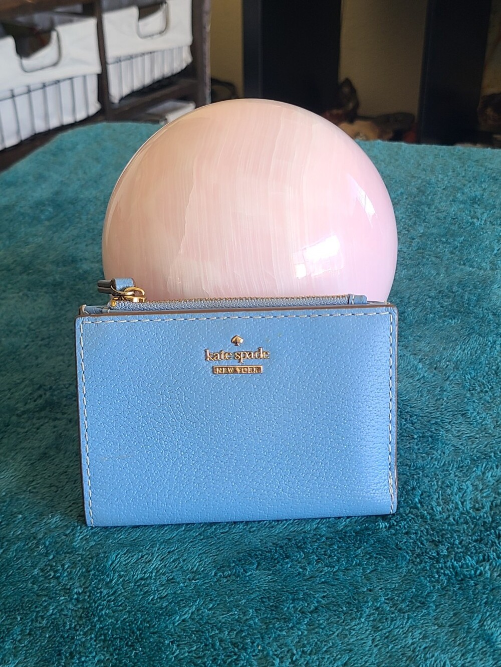 kate spade Small Leather Wallet - Light Blue